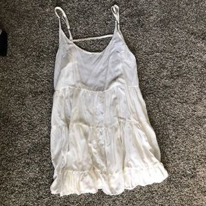 Brandy Melville scrunched white sun dress